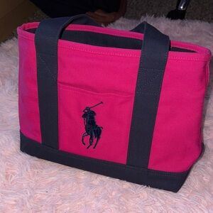 Ralph Lauren Fuchsia and Navy Mini Tote (Girls)